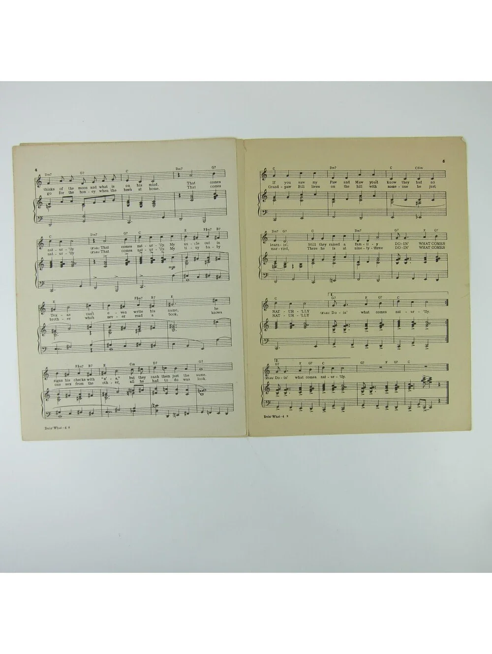 Sheet Music Doin What Comes Naturally Annie Get Your Gun Irving Berlin 1946